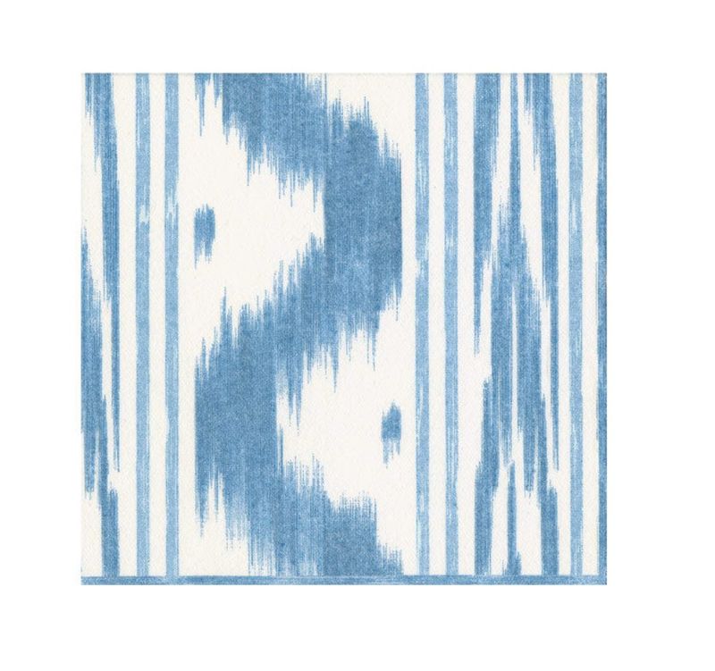 Toile De Nantes Blue-Paper Linen Cocktail Napkins Airlaid