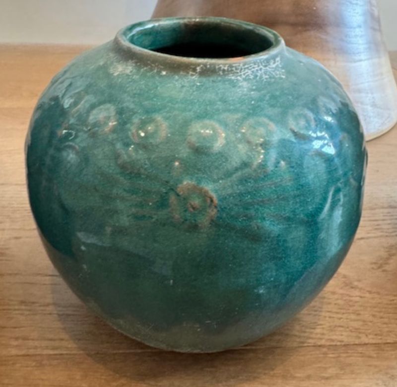 Vintage Green Glazed Jar | Asia