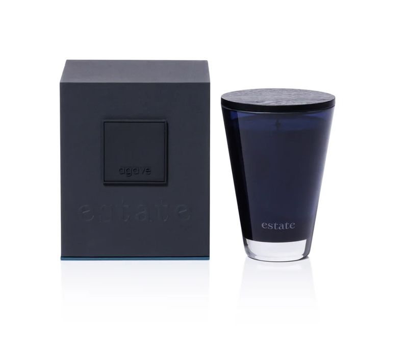 Estate Candle 10.5 oz Navy Blue | Agave