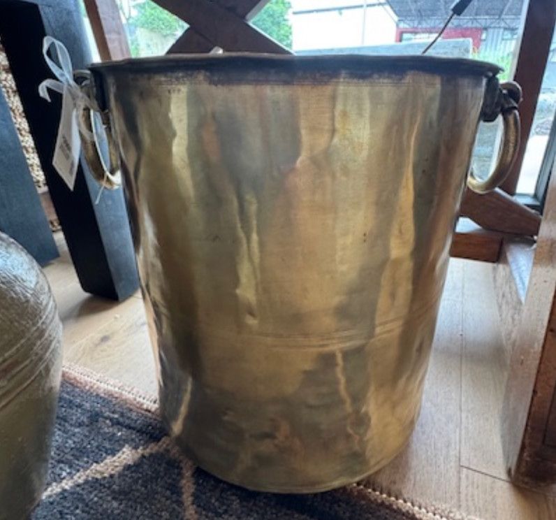Antique Large Brass Bucket