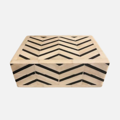 Black &amp; Ivory Zig Zag Box (5x7)