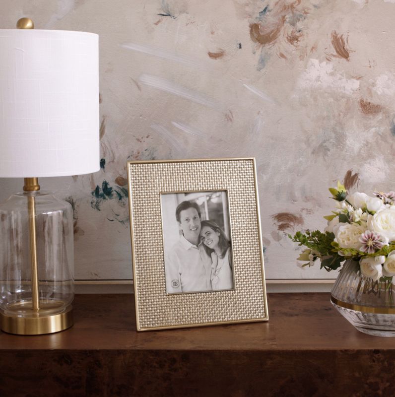 Sierra Modern Tiffany Gold Frame | 5x7