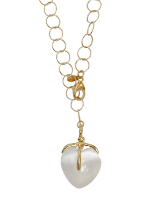 Selenite Heart Necklace