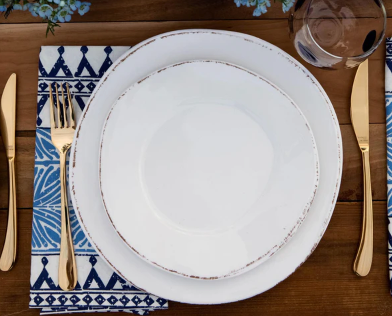 Melamine Lastra White Dinner Plate