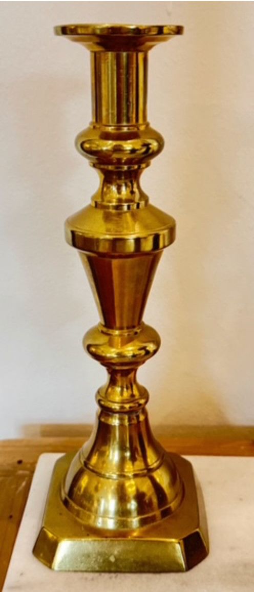 Antique 9 3/4  Brass Candle Holders 40365C | Individual
