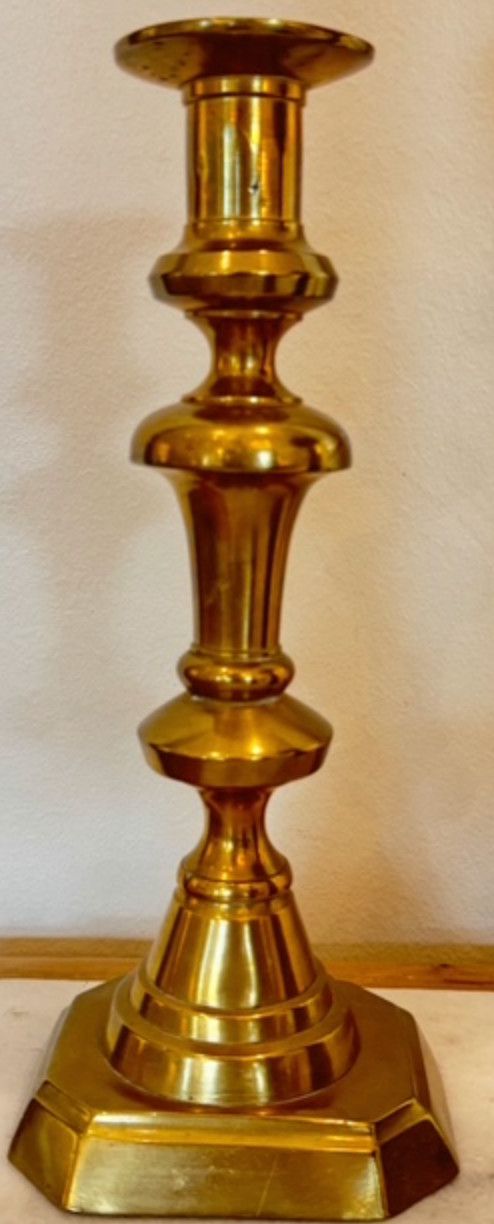 Antique 10&quot; Brass Candle Holder 40365C | Individual