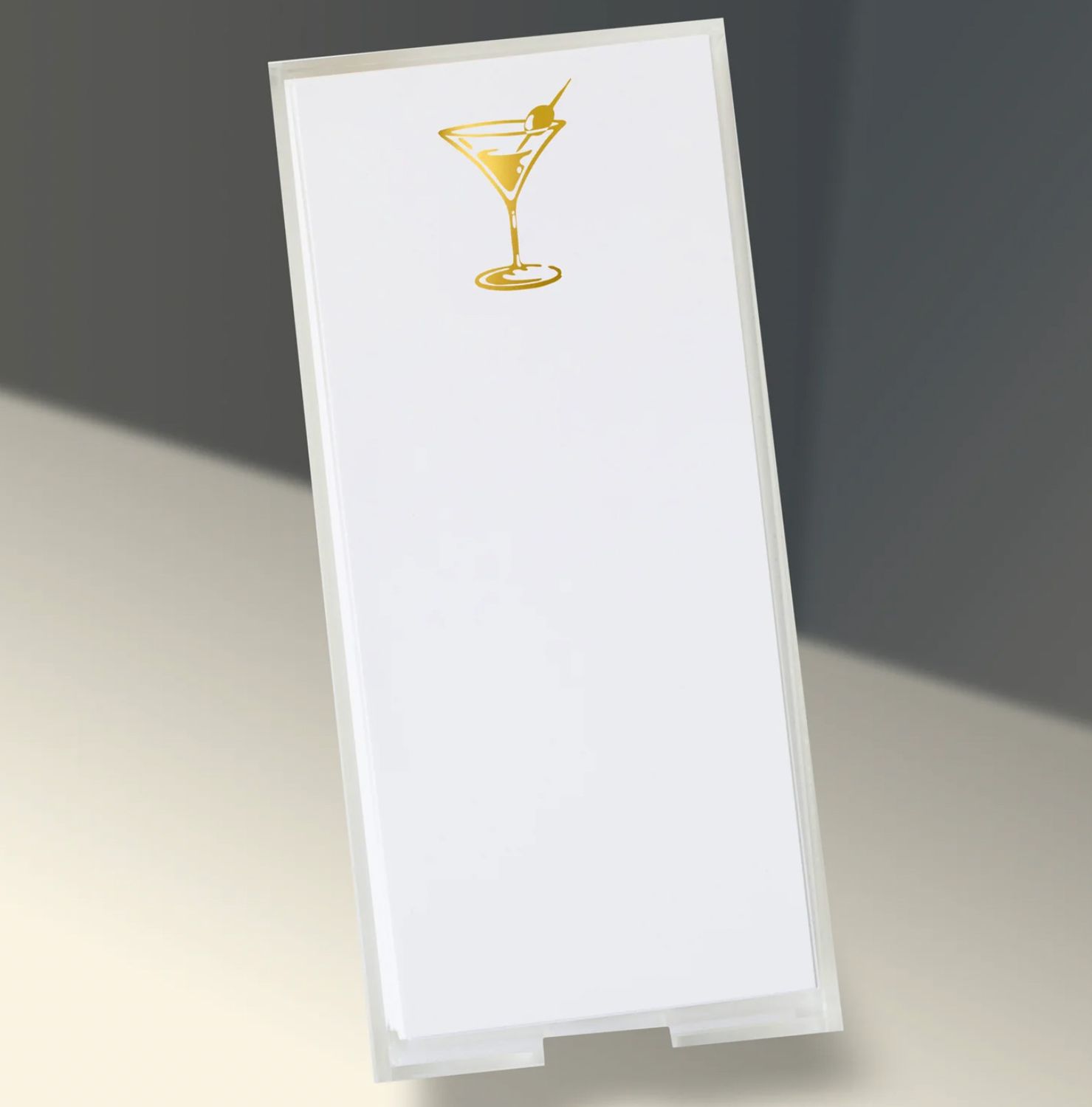 Gold Foil Buck Notepad | Martini
