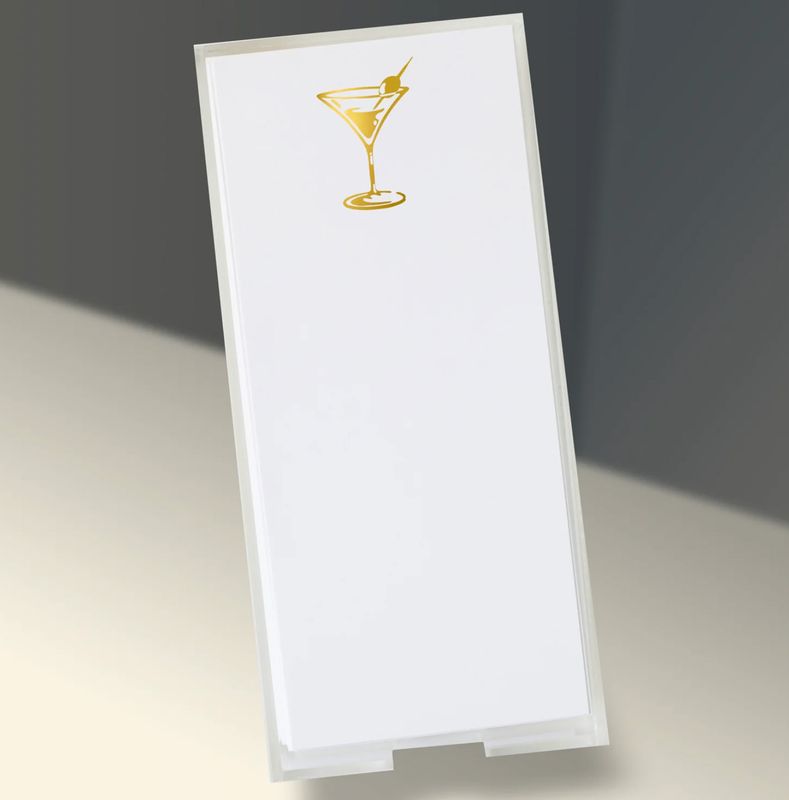 Gold Foil Buck Notepad | Martini