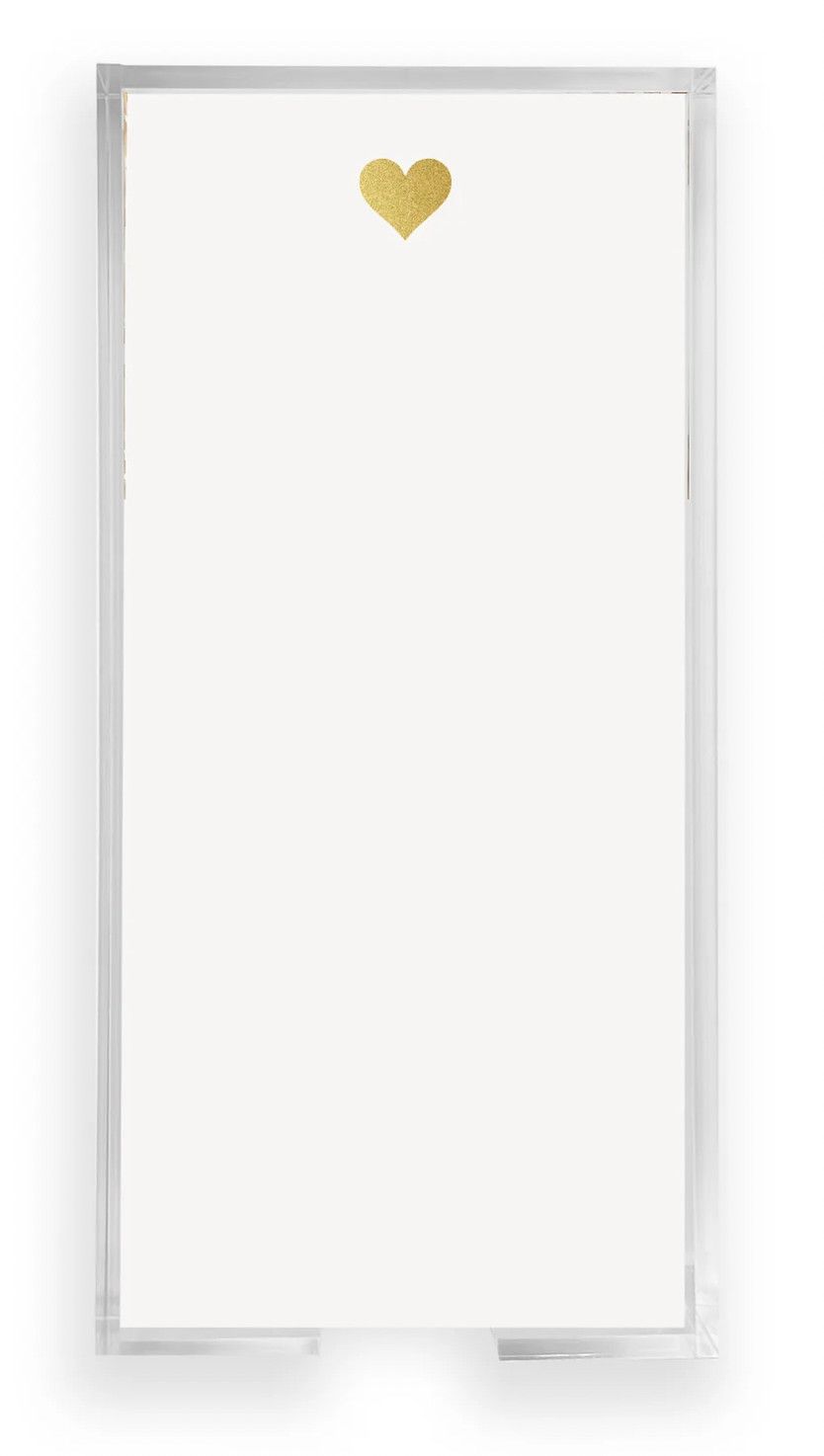 Gold Foil Buck Notepad | Heart