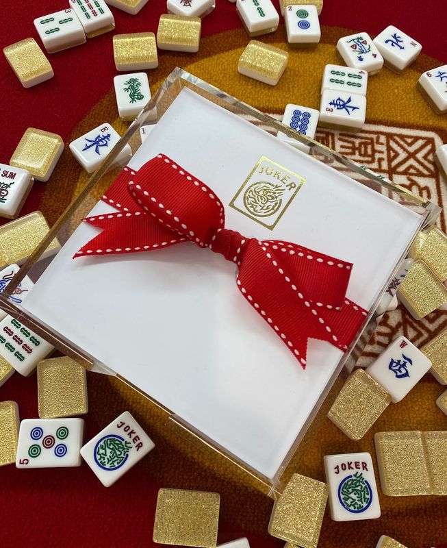 Gold Foil Paddie Notepad | Mahjong Joker