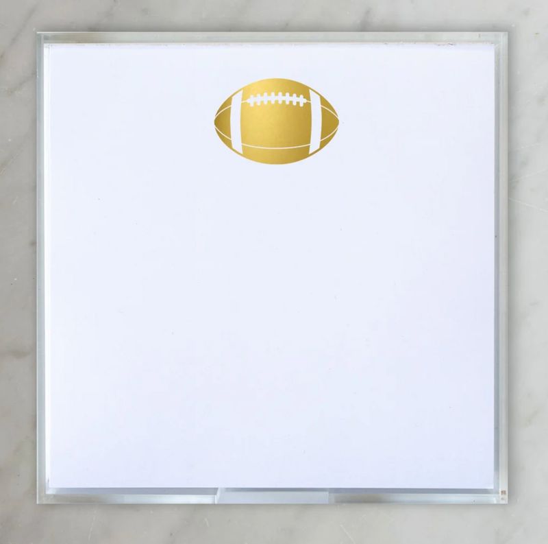 Gold Foil Paddie Notepad | Football