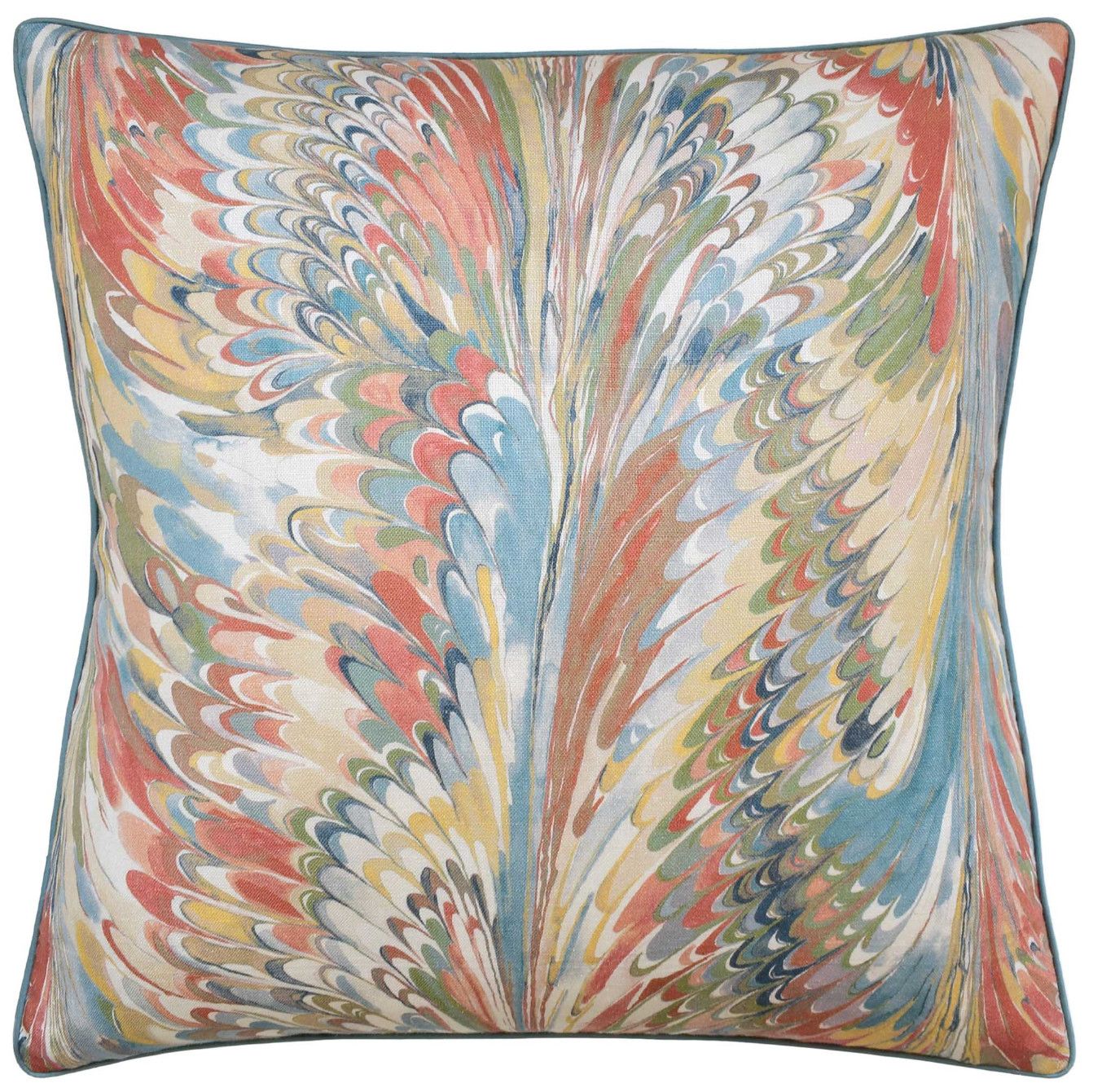 Taplow Clay/Blue Pillow | 22x22