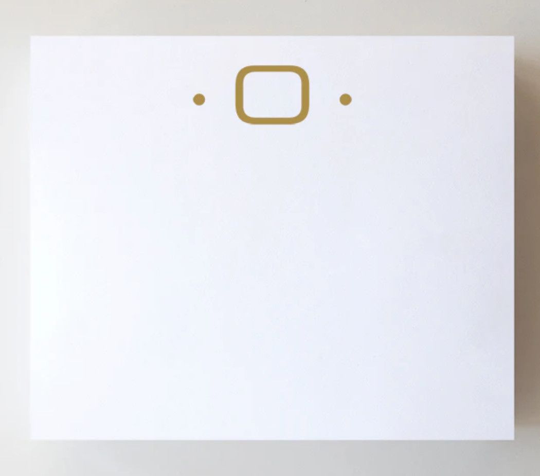 Gold Foil Large Initial Notepad | O