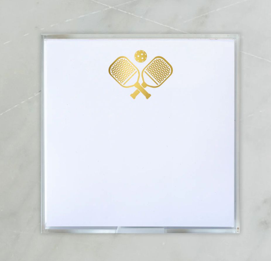 Gold Foil Paddie Notepad | Pickleball