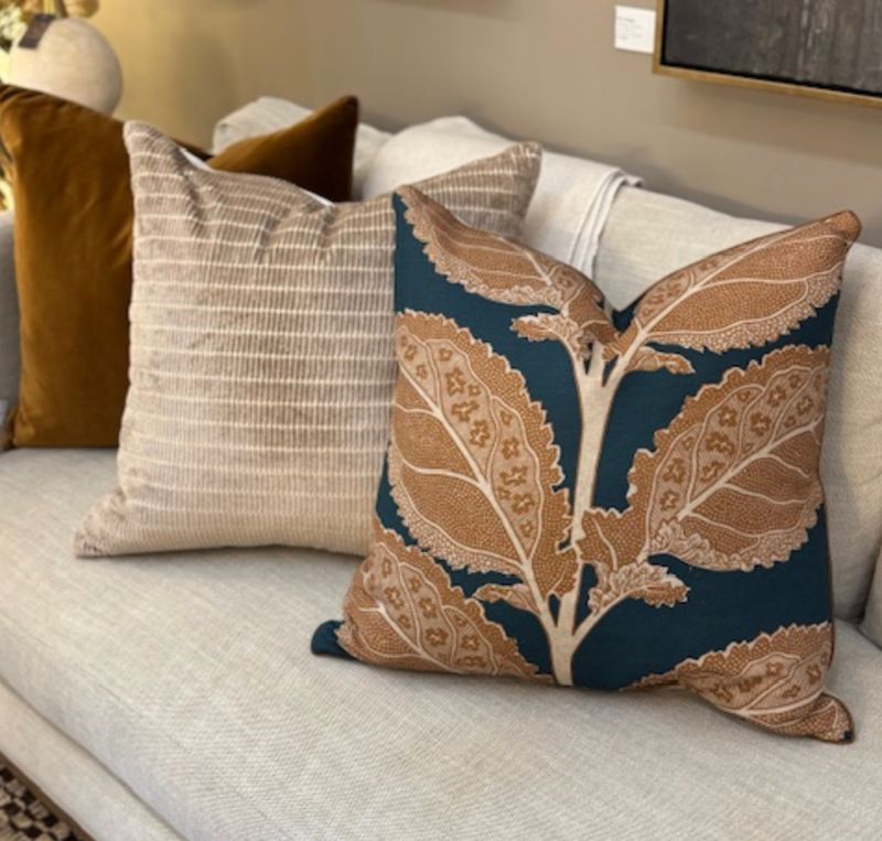 Lacinato Ochre/Mineral Pillow | 22x22