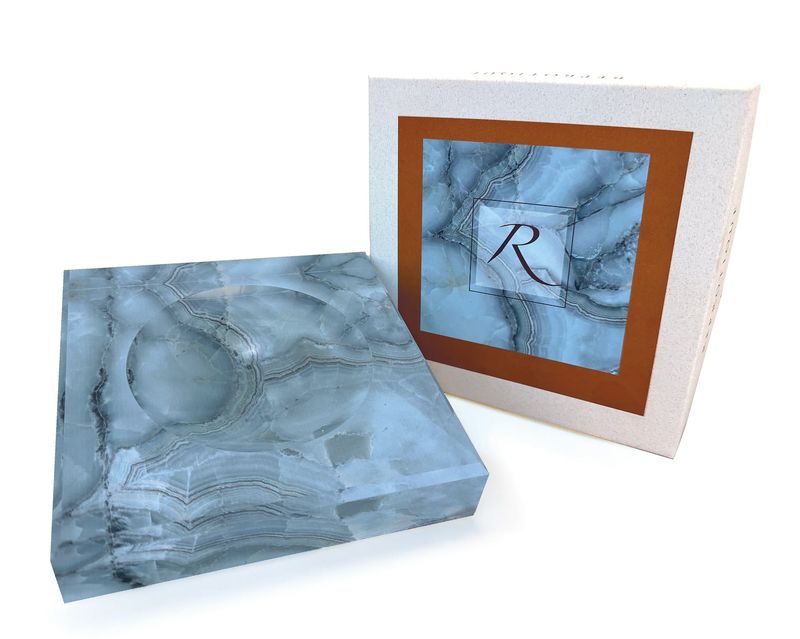 Trinket Bowl | Blue Quartz | 6" x 6" x 1.2"