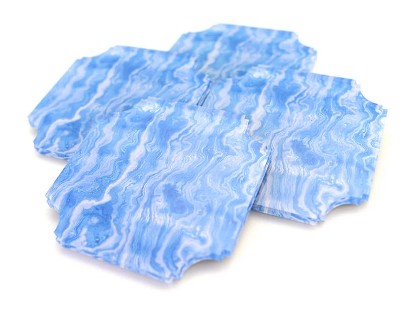 Blue Agate Coasters | Set of 4