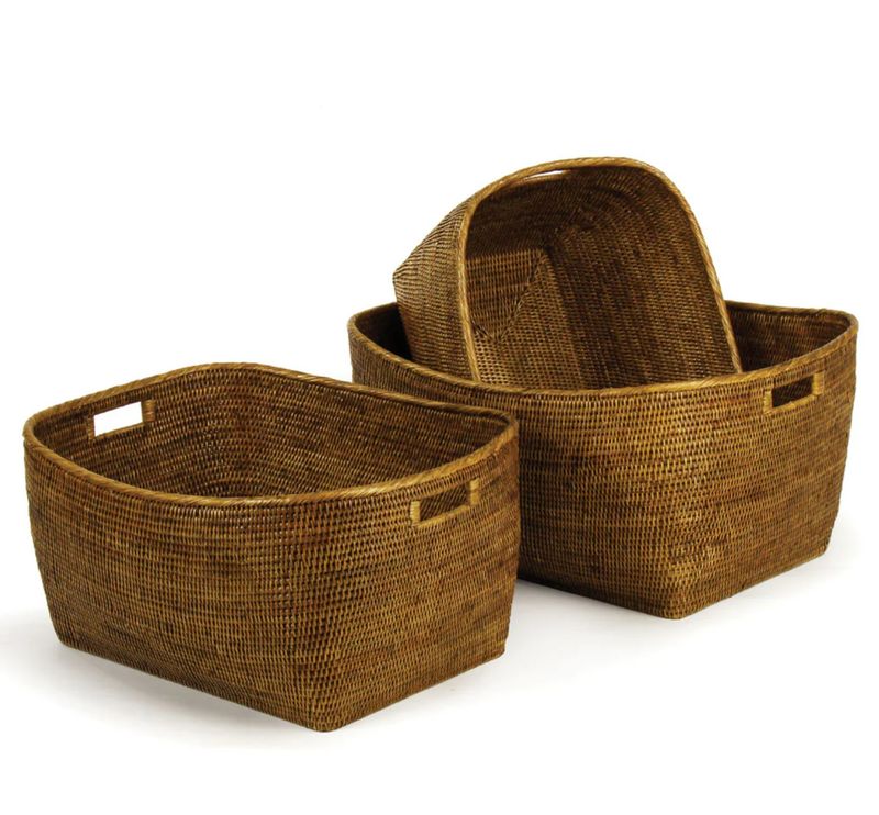 Burma Rattan Family Basket with Handles | Small