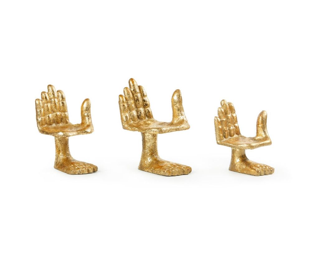 Mano Statues | Gold Leaf  | Set of 3