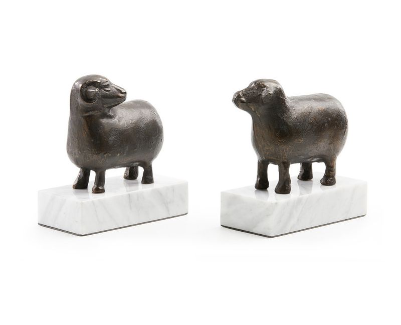 Sheep Bookends | Pair | Bronze