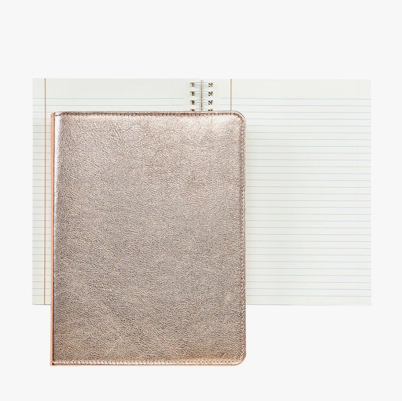 9" SPIRAL Leather JOURNAL | Rose Gold