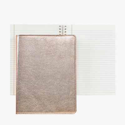 9" SPIRAL Leather JOURNAL | Rose Gold