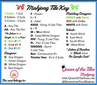 'Be the Queen' Mahjong Game Cards | Set of 4