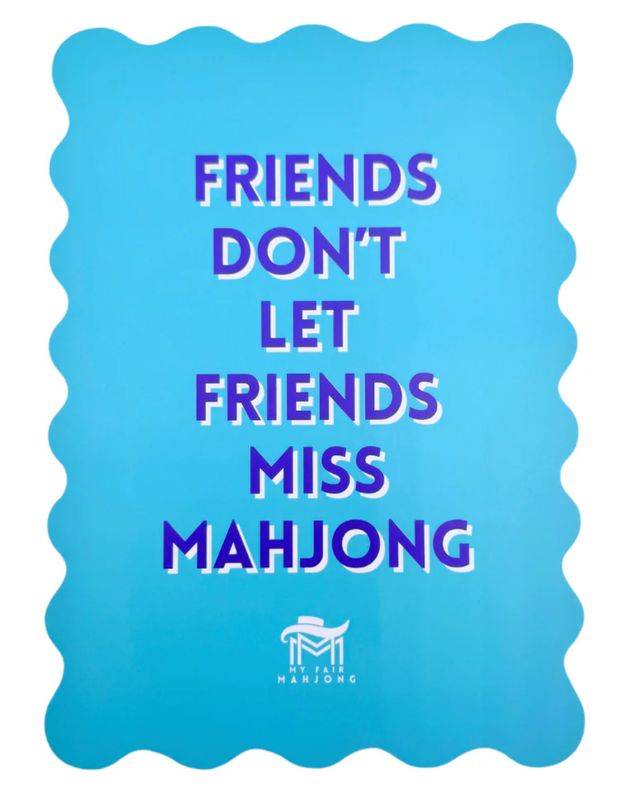 MAHJONG SHUFFLE CARD | Blue | Don&#39;t Let Friends Skip