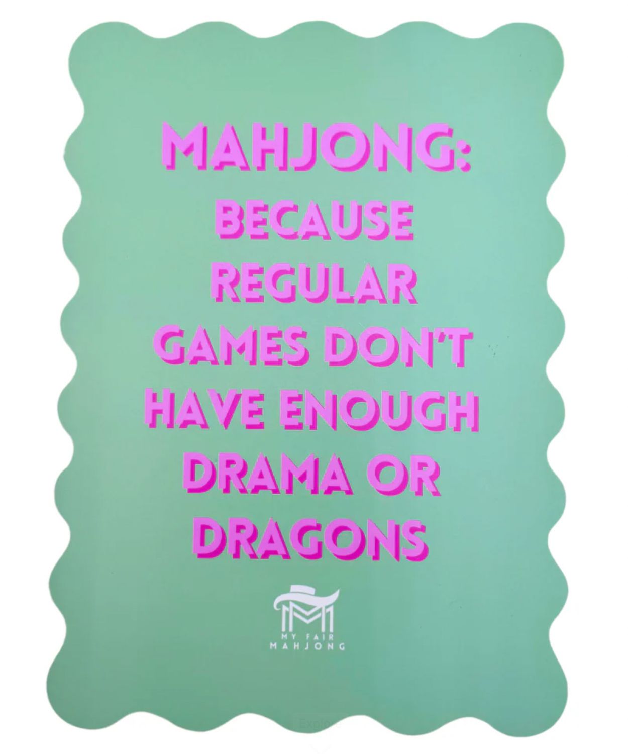 MAHJONG SHUFFLE CARD | Green | Drama &amp; Dragons