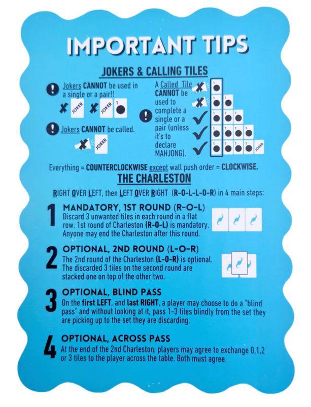 MAHJONG SHUFFLE CARD | Blue | Can't Talk