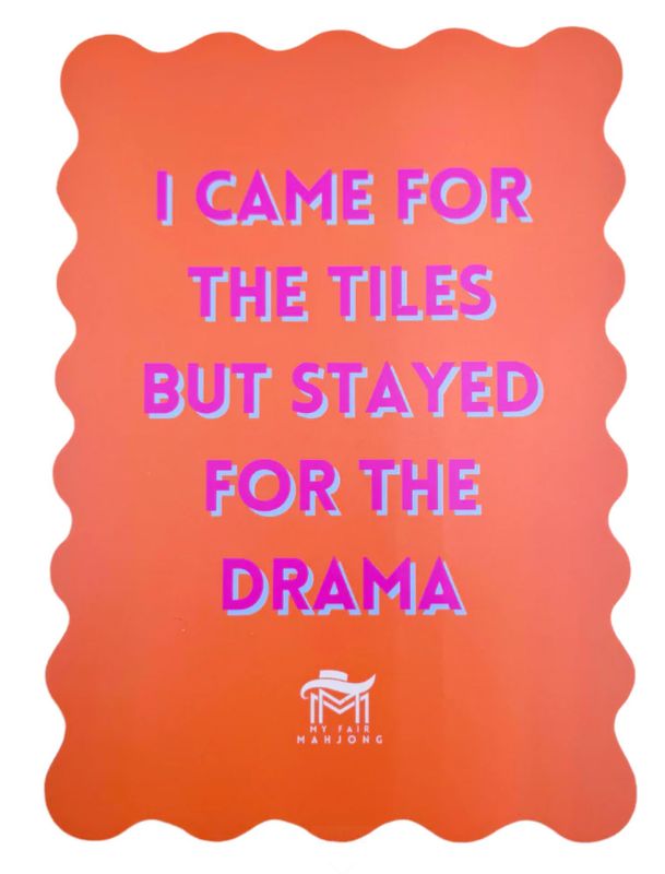 MAHJONG SHUFFLE CARD | Orange | Stayed for Drama