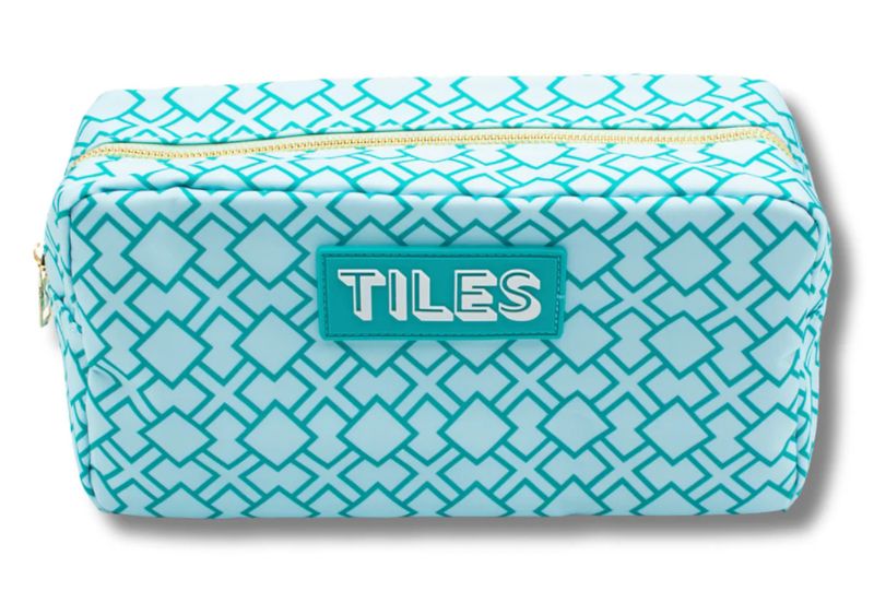 Premium Mahjong Tile Bag | Geometric- Green