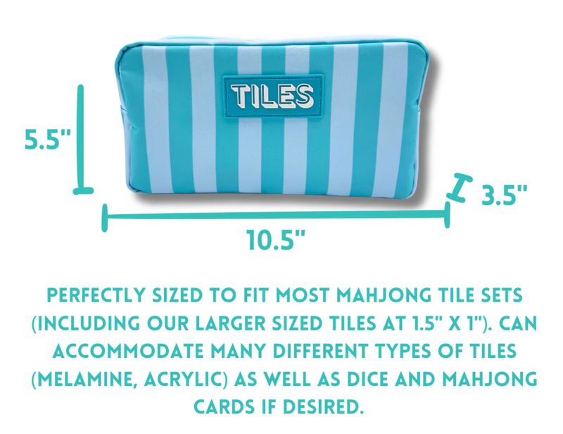 Premium Mahjong Tile Bag | Geometric- Pink