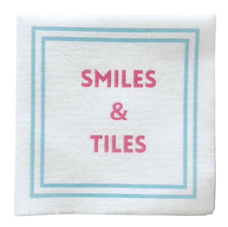 Mahjong Cocktail Napkins | Smiles &amp; Tiles | 5&#39;&#39; x 5&#39;&#39; | 25 PACK