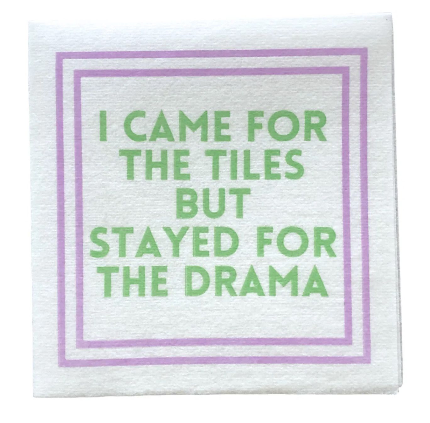 Mahjong Cocktail Napkins | Came Tiles/Stayed Drama | 5&#39;&#39; x 5&#39;&#39; | 25 PACK