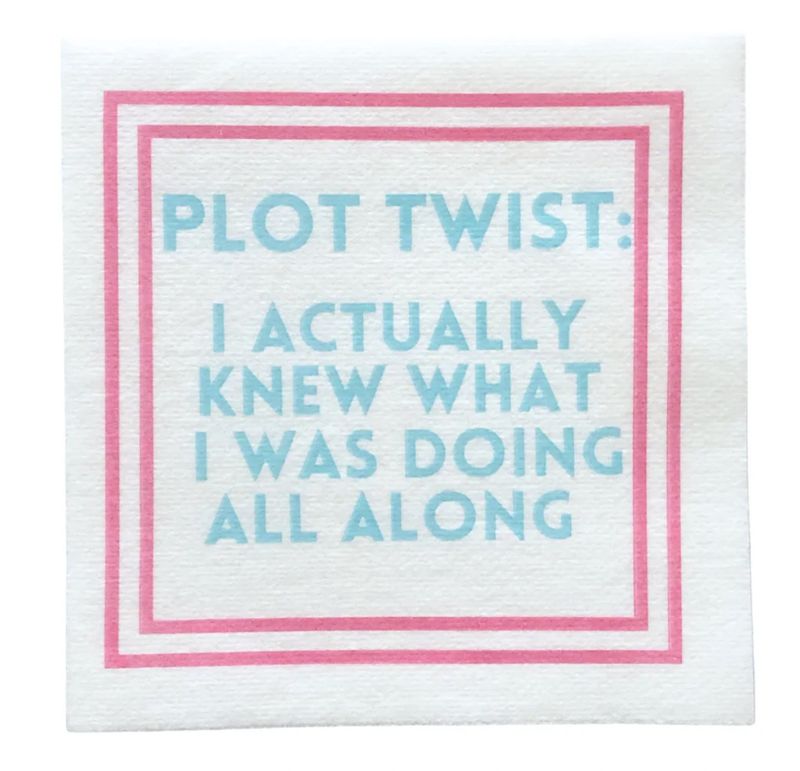 Mahjong Cocktail Napkins | Plot Twist | 5'' x 5'' | 25 PACK