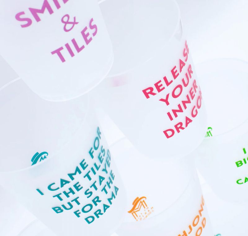Mahjong Frosted Cups | Set of 10 Different Designs
