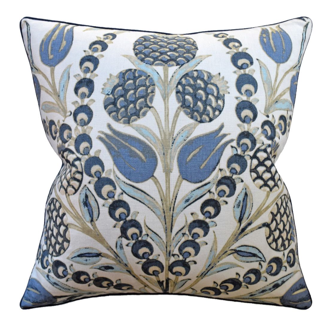 Cornelia Aqua/Blue Pillow | 22x22
