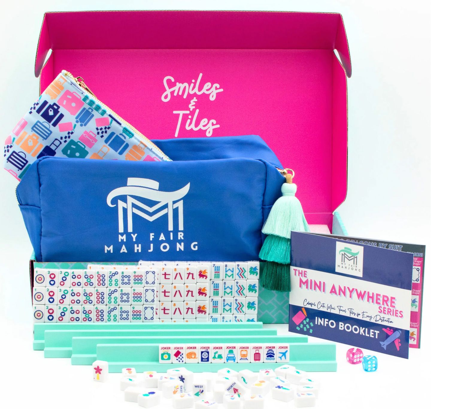 TRAVEL MINI Anywhere Series | Colorful Tiny Travel Mahjong Set