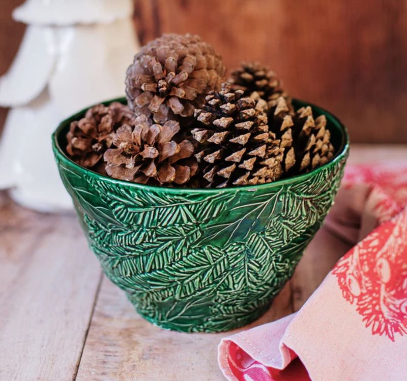 Lastra Holiday Green Figural Small Deep Bowl