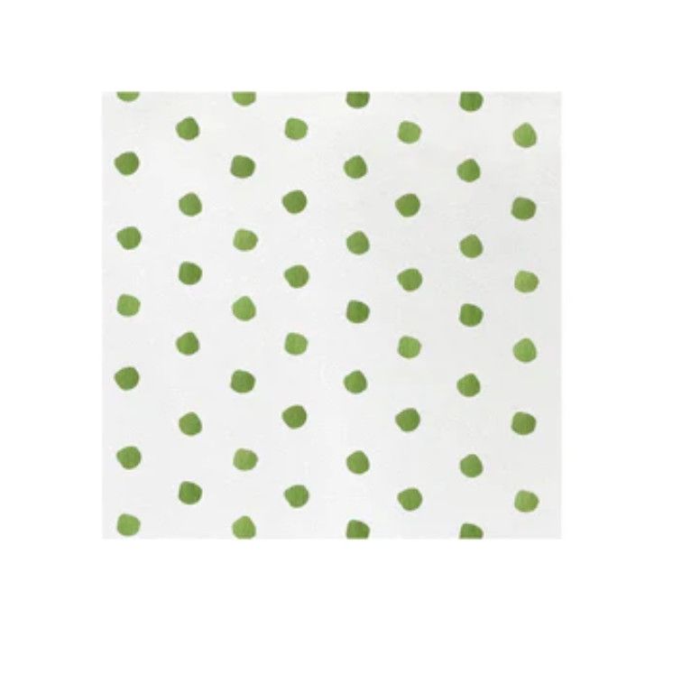 Dot Green Papersoft Cocktails Napkins