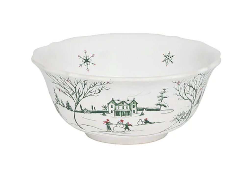 Country Estate Winter Frolic Cereal/Ice Cream Bowl | Evergreen