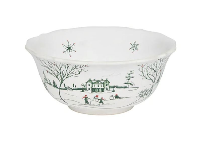 Country Estate Winter Frolic Cereal/Ice Cream Bowl | Evergreen