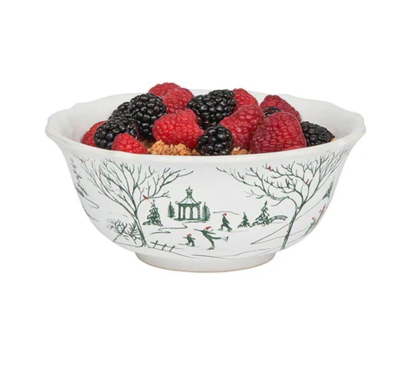 Country Estate Winter Frolic Cereal/Ice Cream Bowl | Evergreen