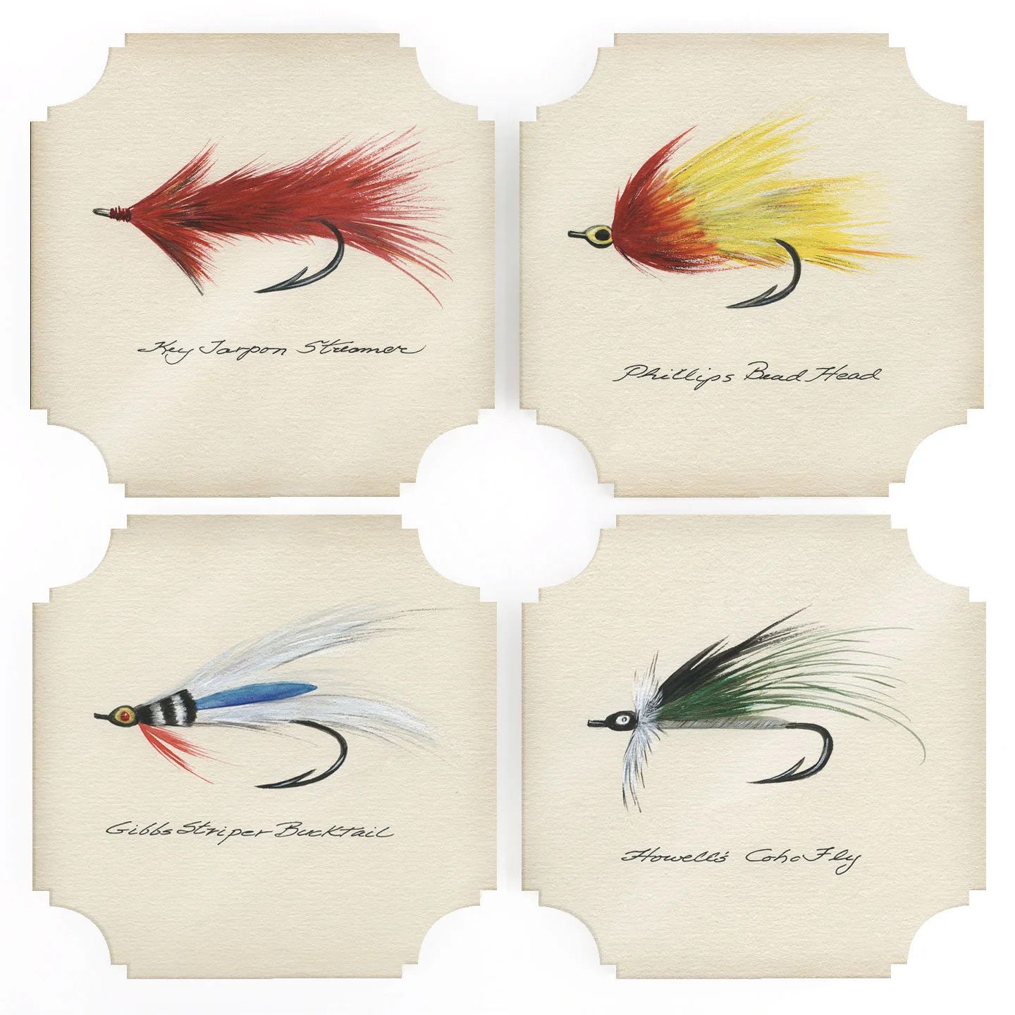 Fishing Lures Coasters | Set of 4