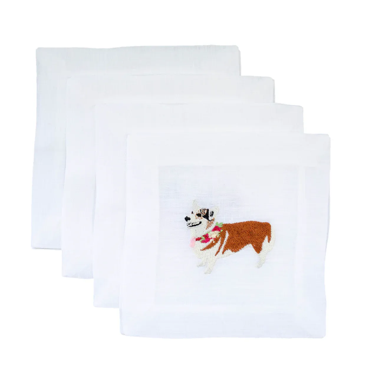 Corgi Linen Cocktail Napkin
