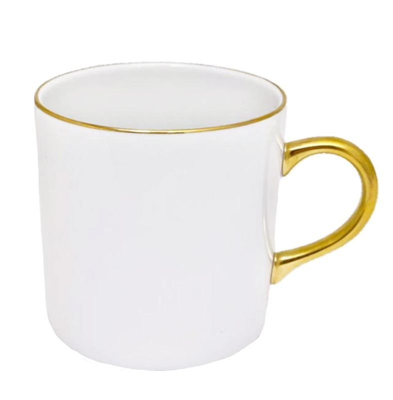 Antique Mug | White &amp; Gold