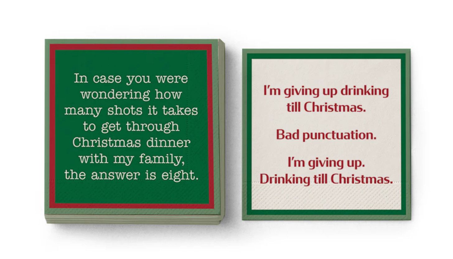 Xmas Giving Up | Double Sided Napkins