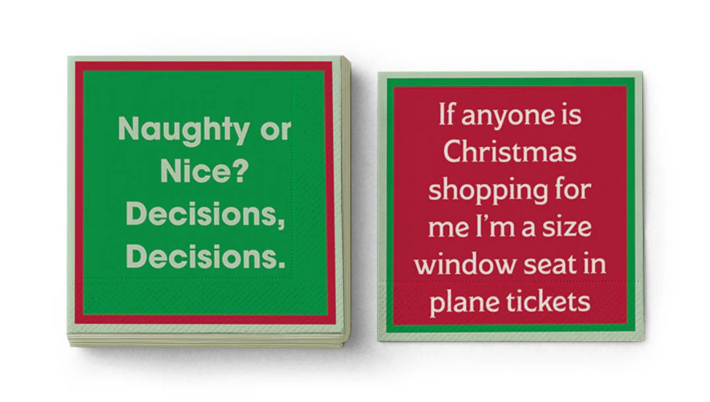 Xmas Window Set | Double Sided Napkins