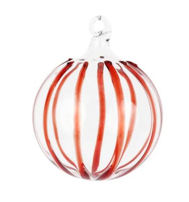 Nuovo Stripe Red Ornament